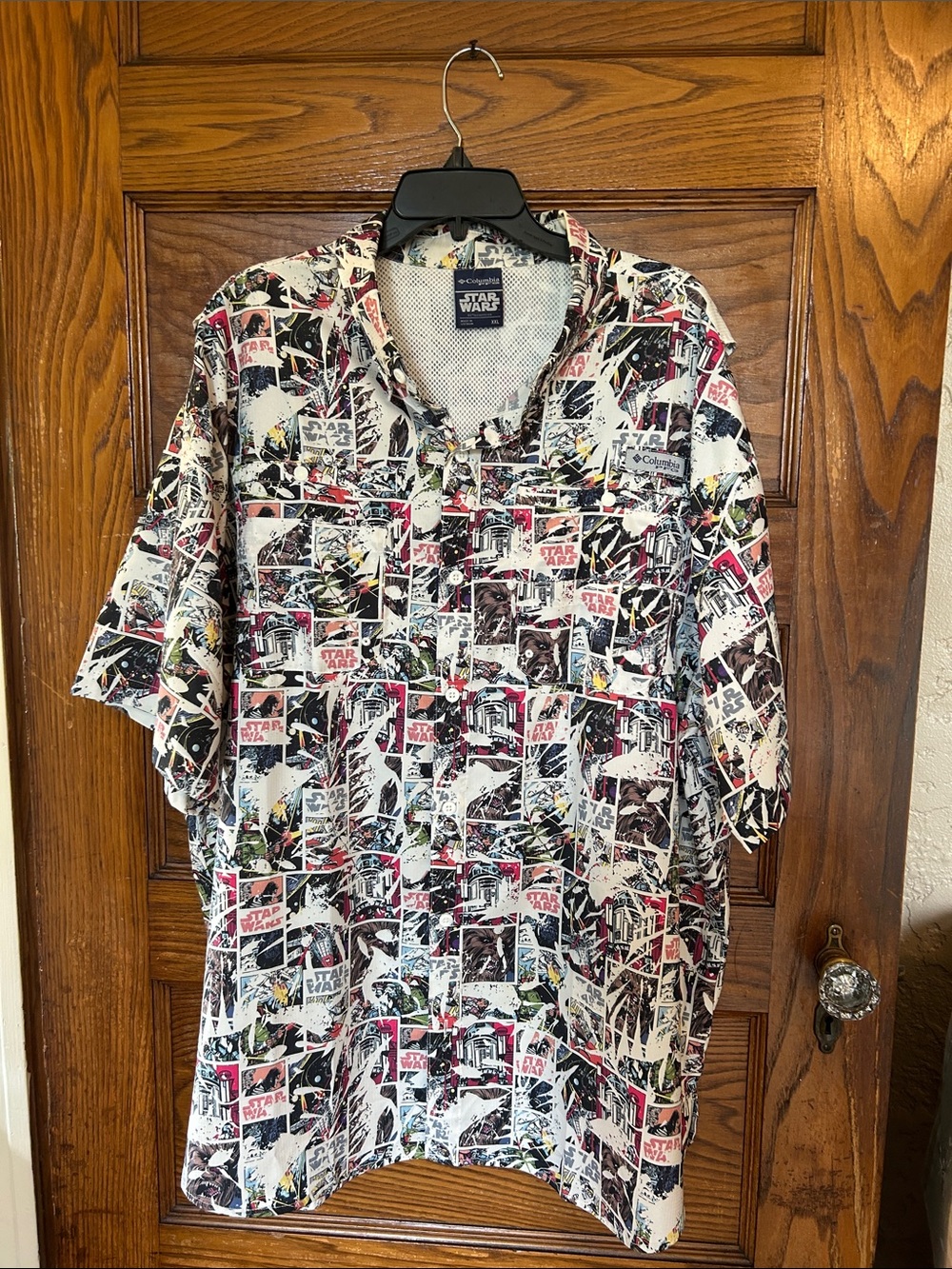 Star Wars Comic-Strip Hawaiian Shirt - Columbia PFG XXL Tamiami
